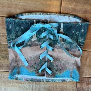 Brand new lace up crop top